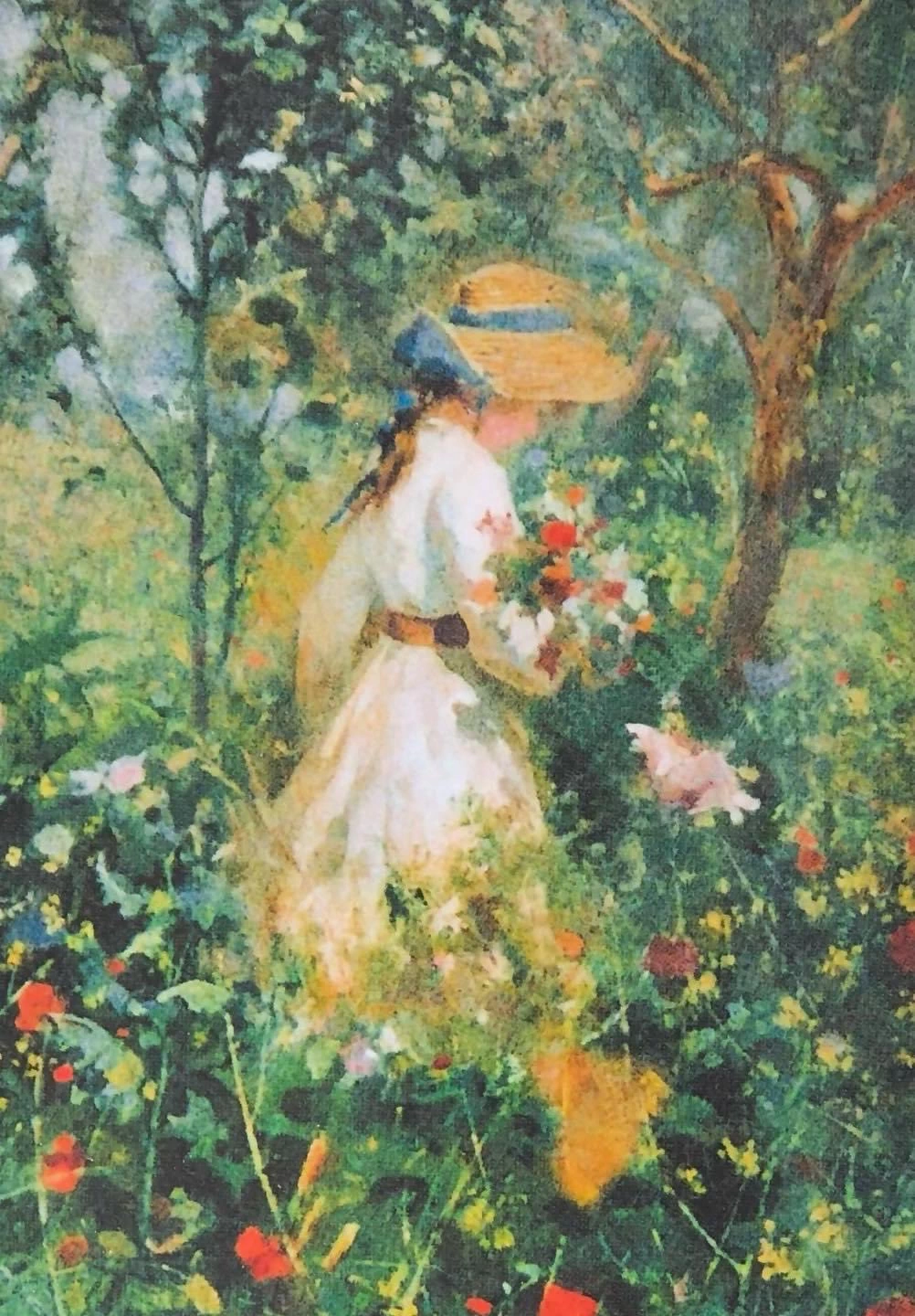 Fanciulla in un campo di fiori